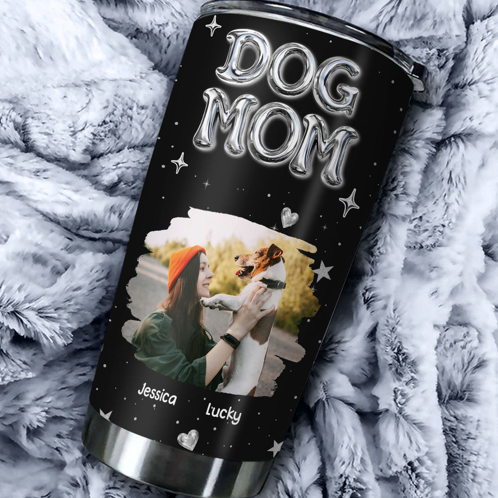 Custom Photo Christmas Birthday Gifts For Dog Mom, Dog Lovers • Let Us Have Party Photo - Personalized 3D Effect Tumbler