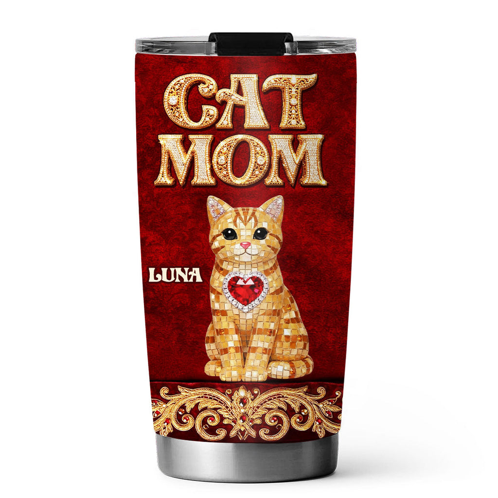 Custom Christmas Birthday Gifts For Dog Mom, Dog Lovers • Royal Elegance - Personalized 3D Effect Tumbler