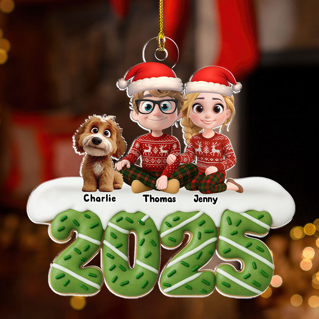 Custom Christmas Decor Home Birthday Gifts For Dog Lovers • Happiness Baked Into Every Moment - Personalized Acrylic Ornament