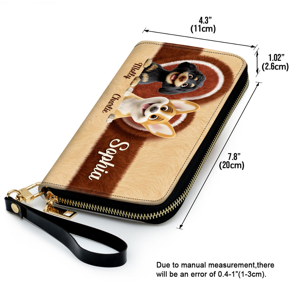 Funny Stuffy Dogs - Personalized Leather Wallet