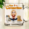 Custom Christmas Birthday Gifts For Cat Mom, Cat Lovers • Mother Funny Chunky Cat - Personalized Glass Mug