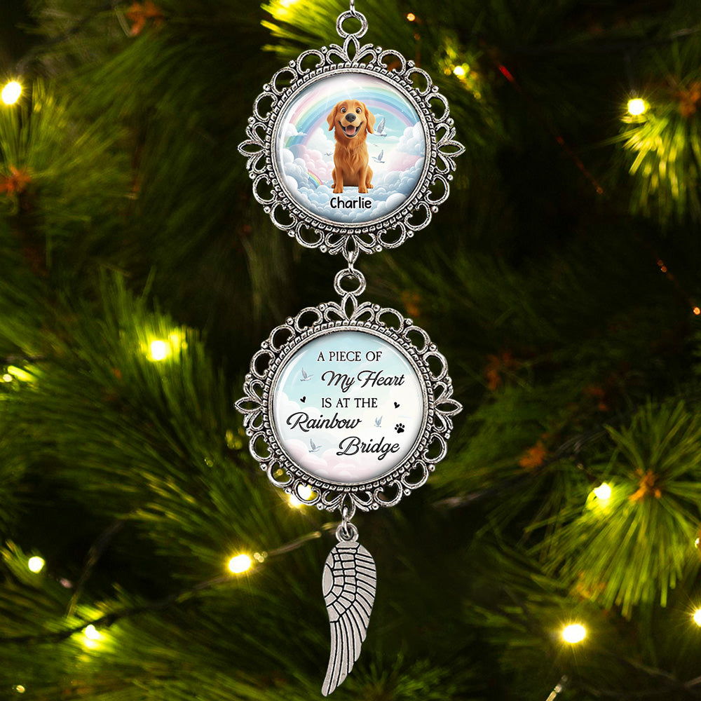 Custom Christmas Decor Home Birthday Gifts For Dog Lovers • A Piece Of My Heart - Personalized Charming Ornament
