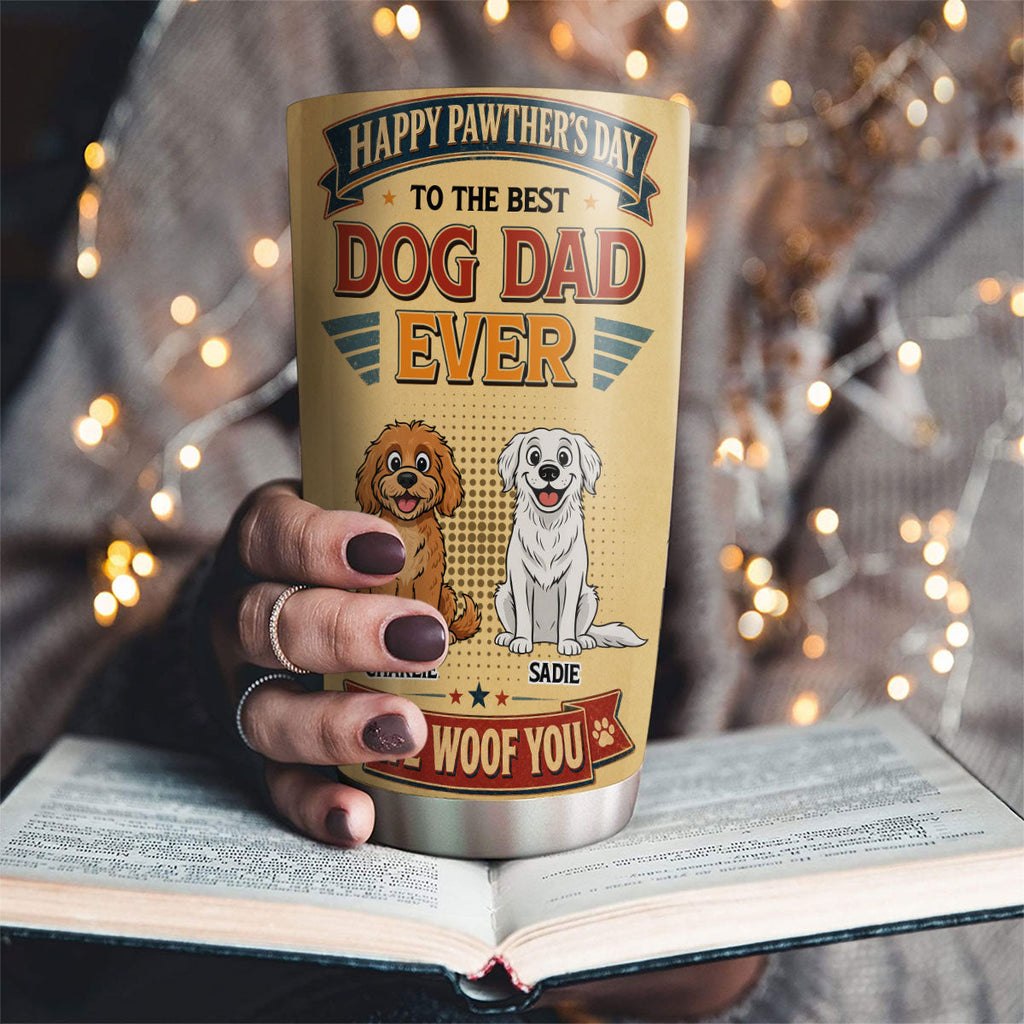Custom Father's day Birthday Gifts For Dog Dad, Dog Lovers • Loving You My Whole Life - Personalized Tumbler