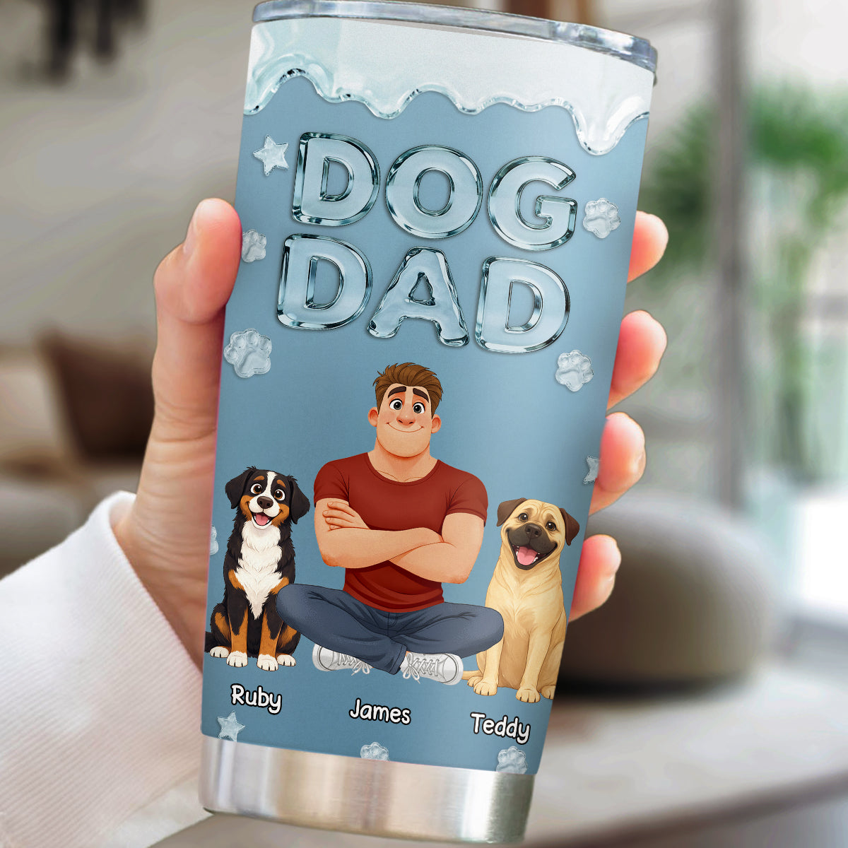 Custom Christmas Birthday Gifts For Dog Dad, Dog Lovers • Cool Dog Dad - Personalized Tumbler