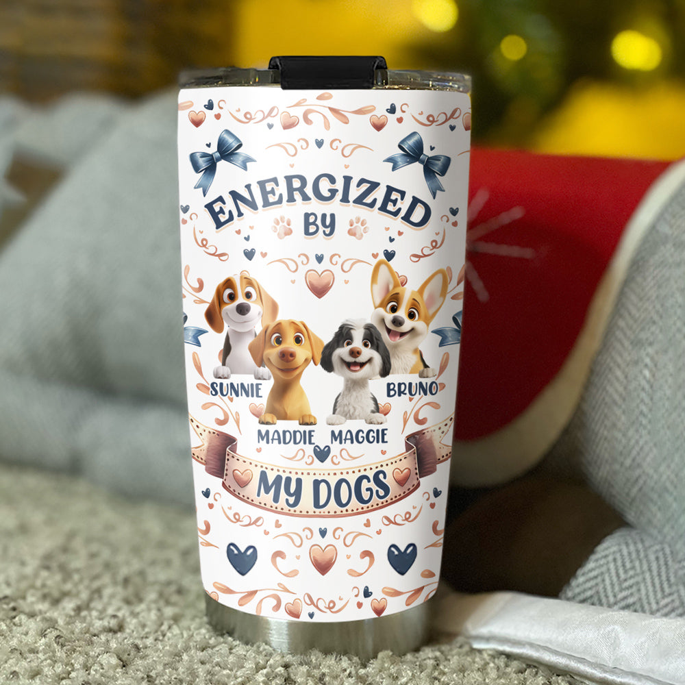 Custom Christmas Birthday Gifts For Dog Mom, Dog Lovers • Us In Grid - Personalized Tumbler