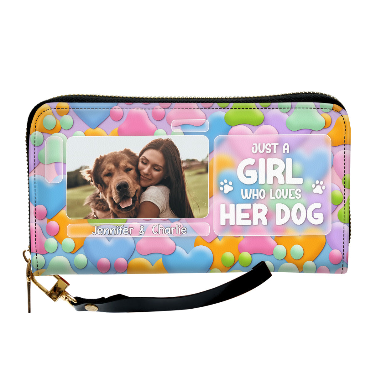 Just A Girl Who Love Dogs Photo - Personalized Leather Wallet