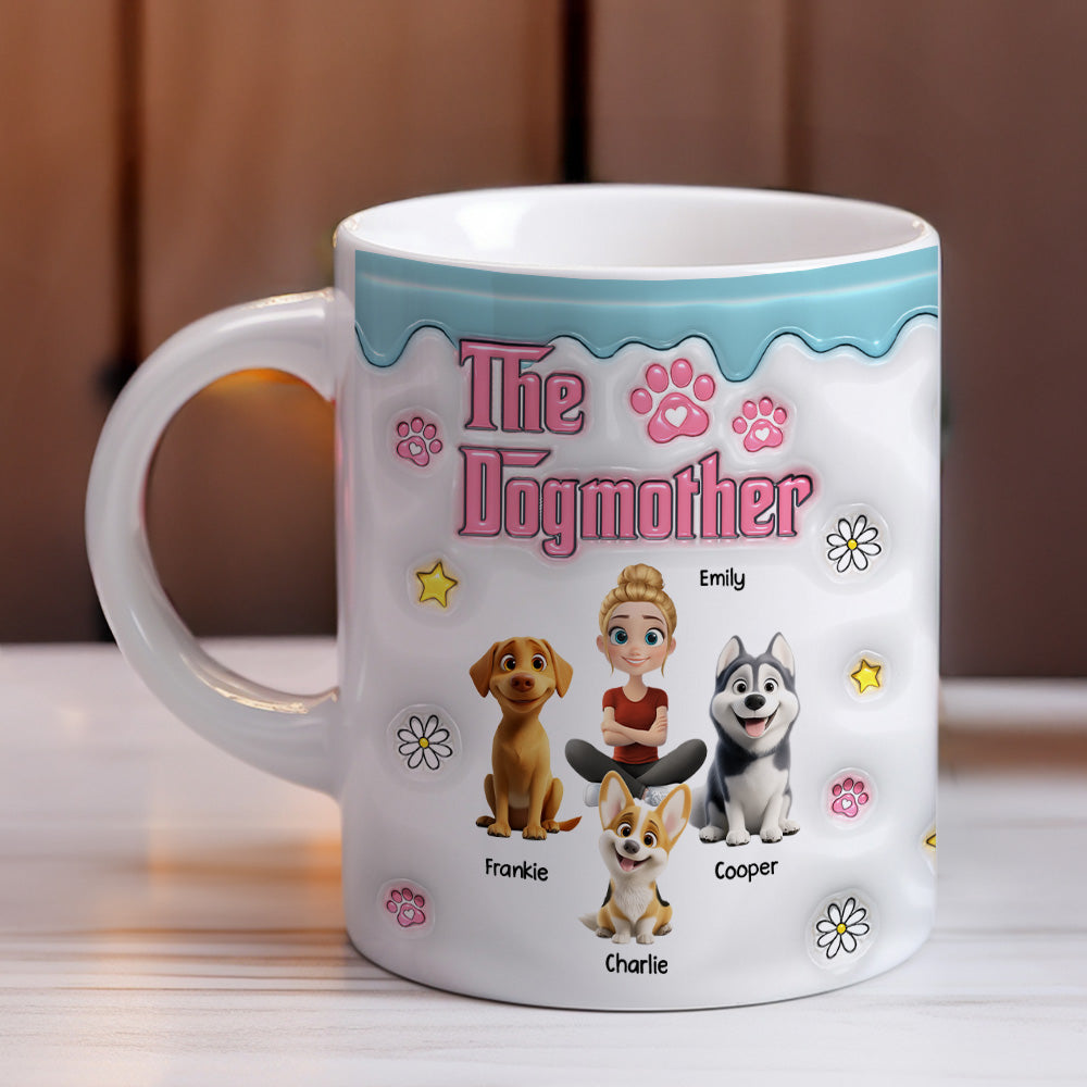 Custom Christmas Birthday Gifts For Dog Mom, Dog Lovers • Professional Dog Mother - Personalized 3D Inflated Effect Mug