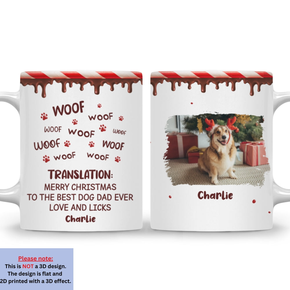 Custom Photo Christmas Birthday Gifts For Dog Lovers • Licks To You Photo - Personalized Coffee Mug