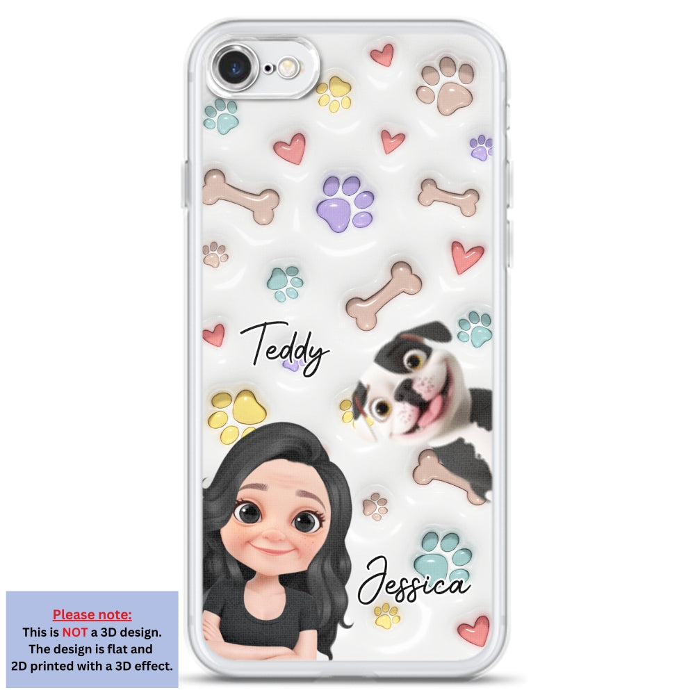 Her Baby Lovely Pets - Personalized 3D Inflated Effect Phone Case