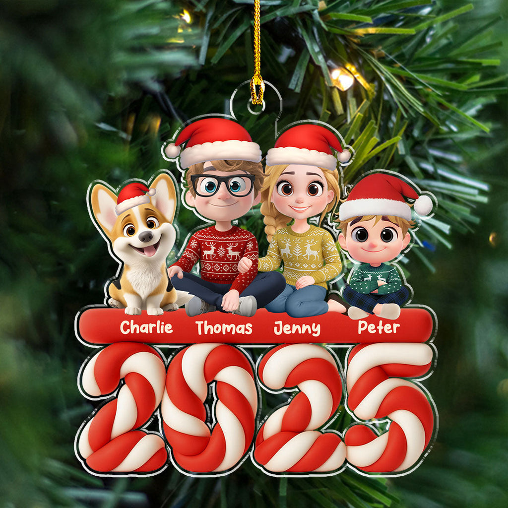 Custom Christmas Decor Home Birthday Gifts For Dog Lovers • Family Marshamallow - Personalized Acrylic Ornament