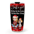 Custom Christmas Birthday Gifts For Dog Mom, Dog Lovers • My Shining Star - Personalized 3D Effect Tumbler