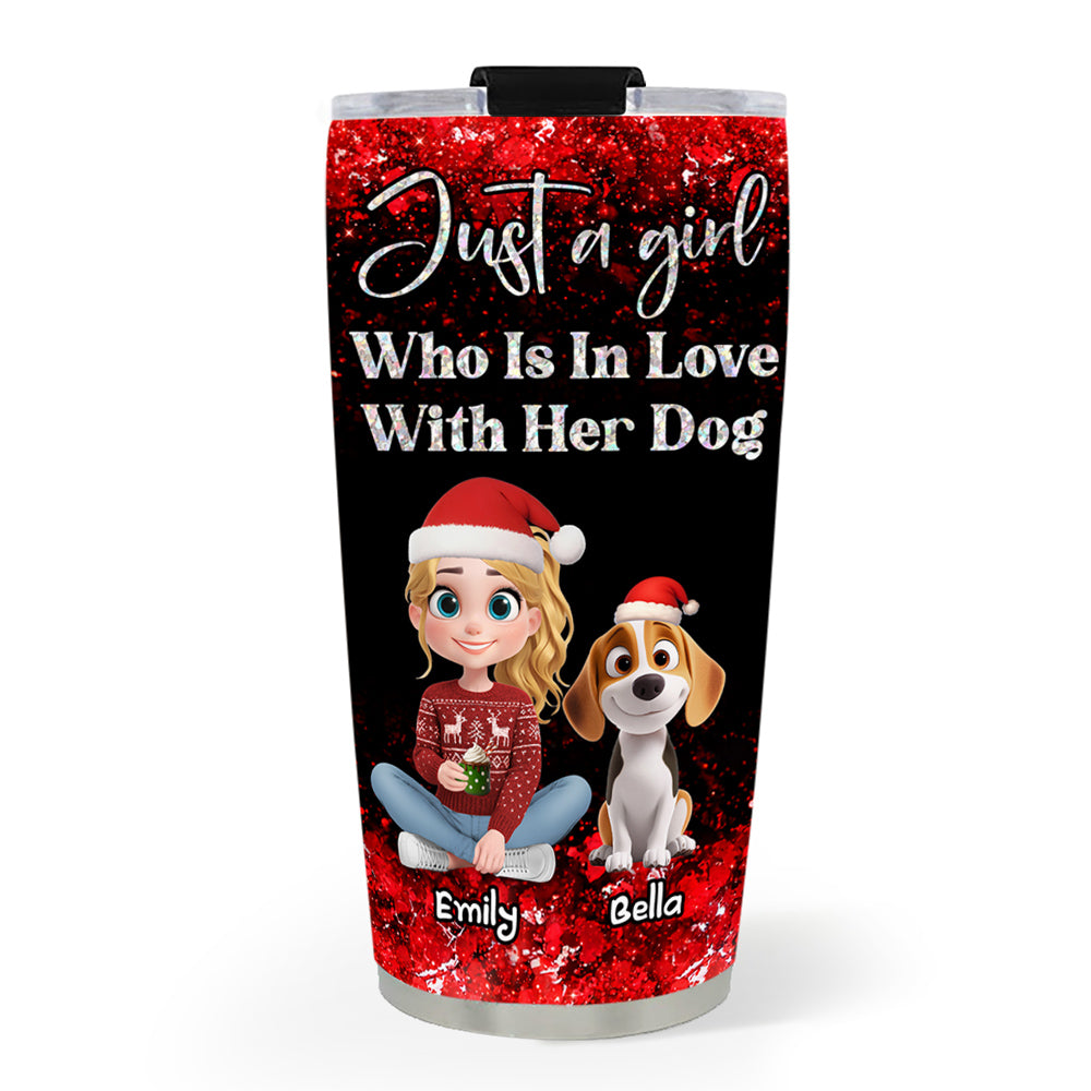 Custom Christmas Birthday Gifts For Dog Mom, Dog Lovers • My Shining Star - Personalized 3D Effect Tumbler