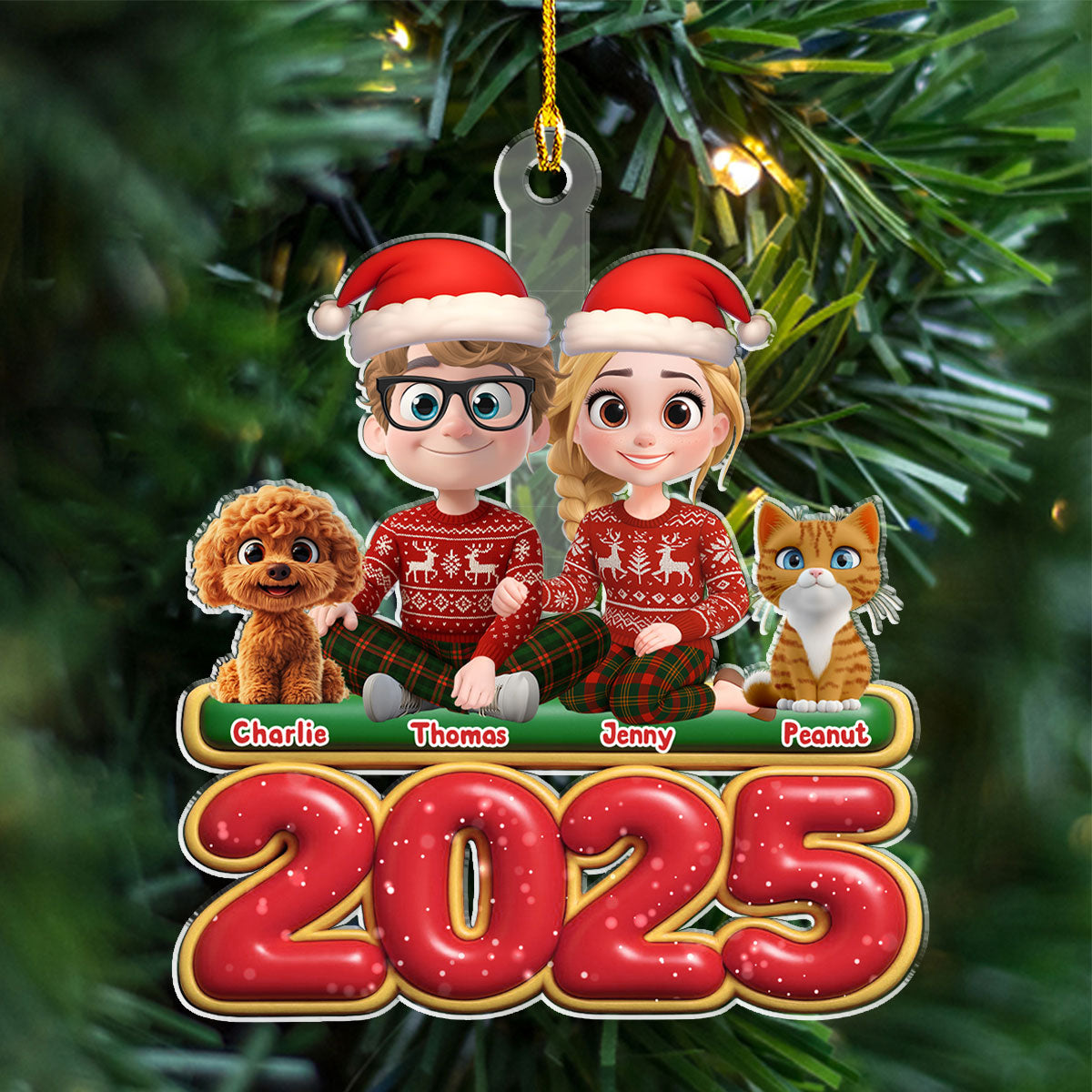 Custom Christmas Decor Home Birthday Gifts For Pet Lovers • We And Our Pet - Personalized Acrylic Ornament