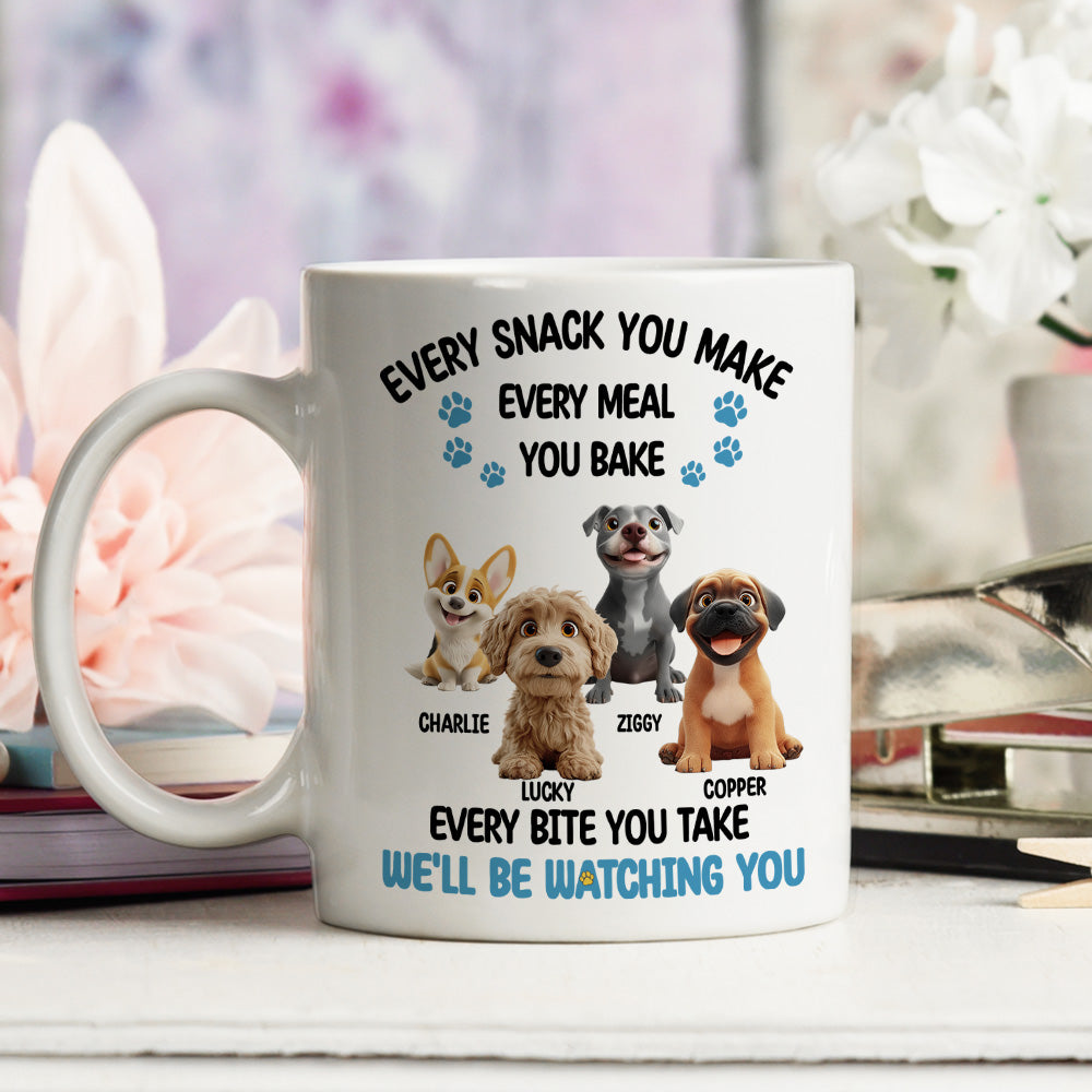Custom Christmas Birthday Gifts For Dog Mom, Dog Lovers • Always Watching You - Personalized Coffee Mug