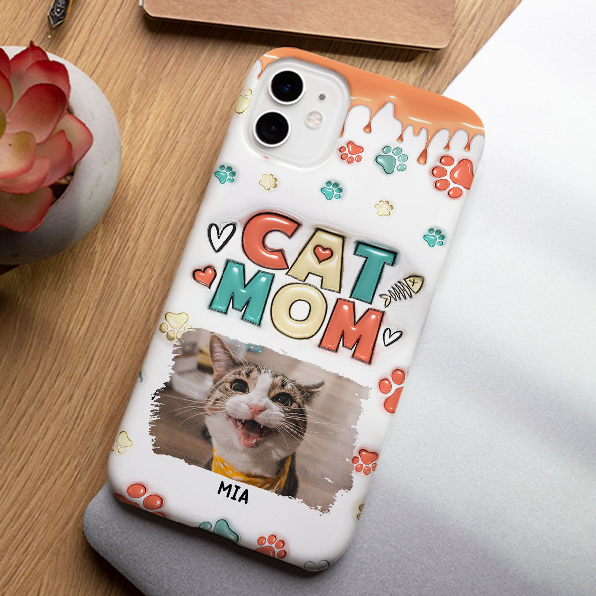 My Lovely Cat Photo - Personalized 3D Inflated Effect Phone Case