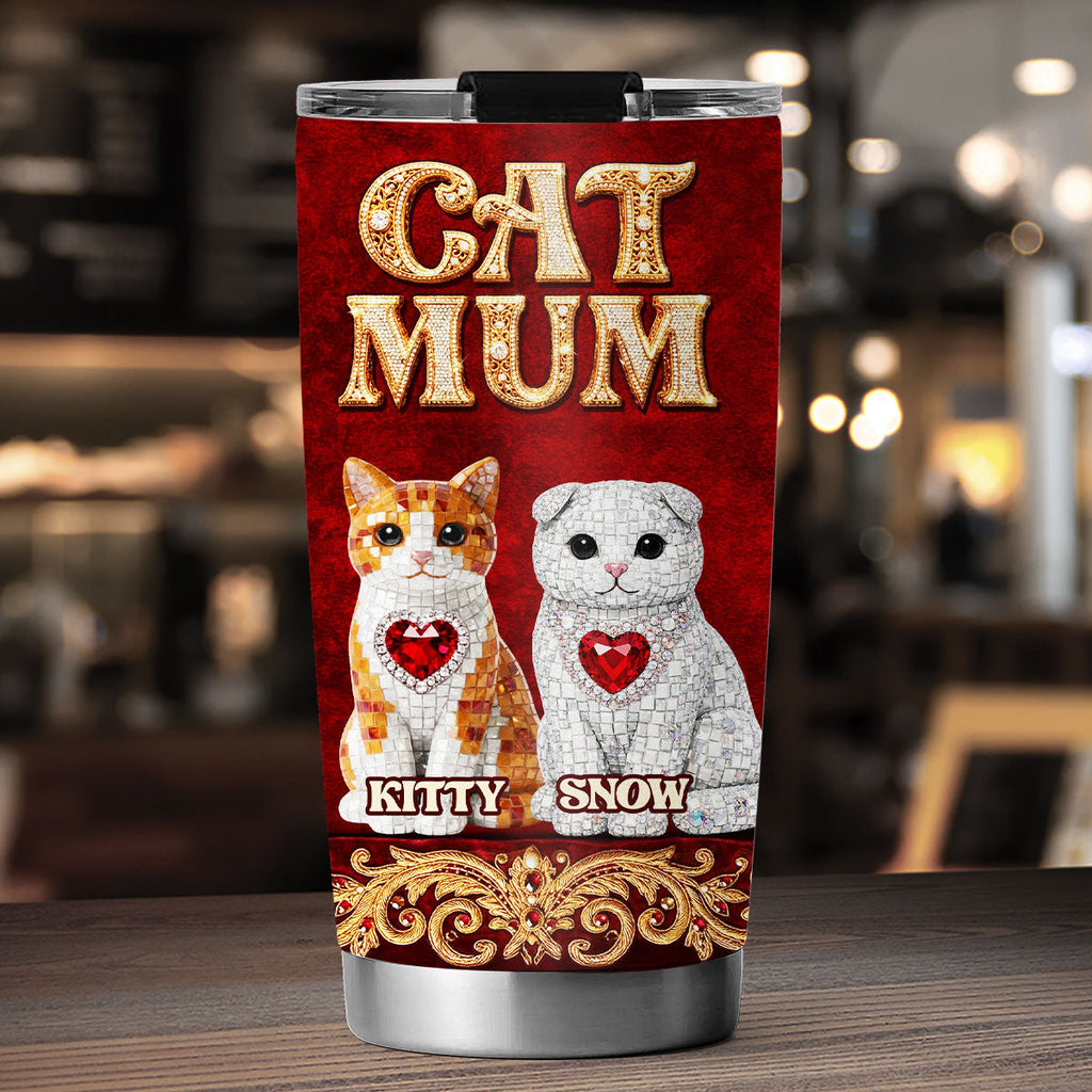 Custom Christmas Birthday Gifts For Dog Mom, Dog Lovers • Royal Elegance - Personalized 3D Effect Tumbler