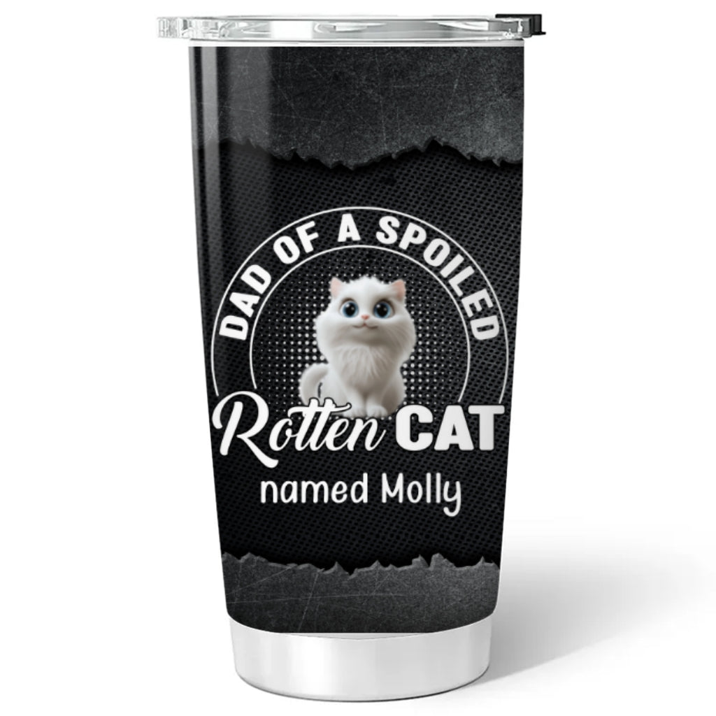 Custom Christmas Birthday Gifts For Cat Lovers • Rotten Cat Cartoon - Personalized Tumbler