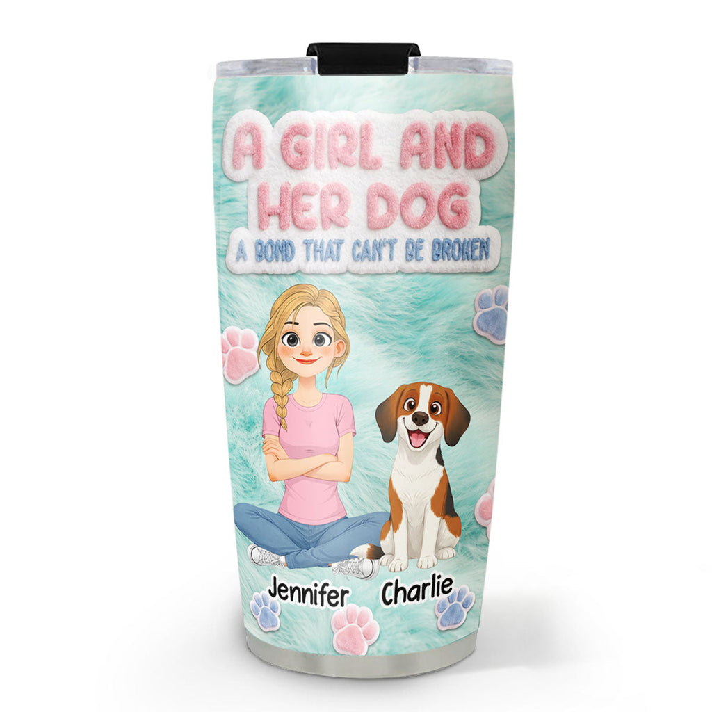 Custom Christmas Birthday Gifts For Dog Mom, Dog Lovers • A Bond - Personalized Tumbler