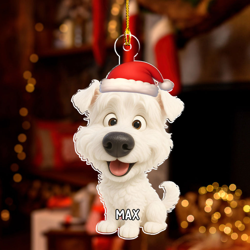Custom Christmas Decor Home Birthday Gifts For Dog Lovers • Look At My Dog - Personalized Acrylic Ornament