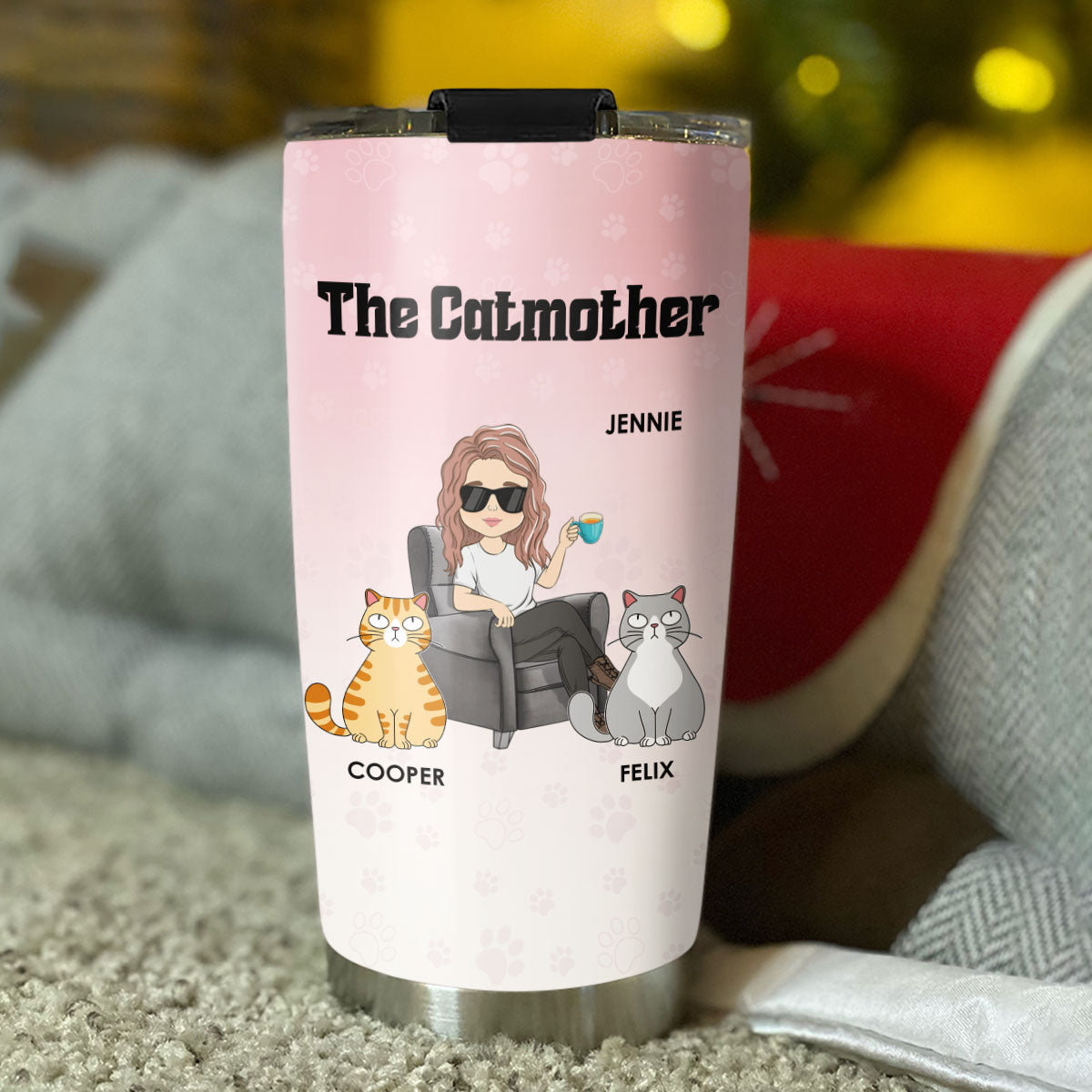 Custom Christmas Birthday Gifts For Dog Mom, Dog Lovers • The Lovely Catmother - Personalized Tumbler