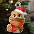 Custom Christmas Decor Home Birthday Gifts For Cat Lovers • Cartoonize Cat - Personalized Acrylic Ornament