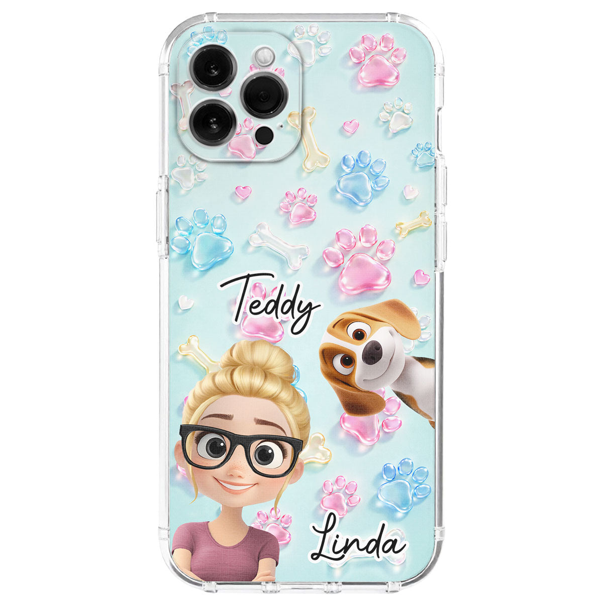 My Dog My Human - Personalized 3D Effect Phone Case