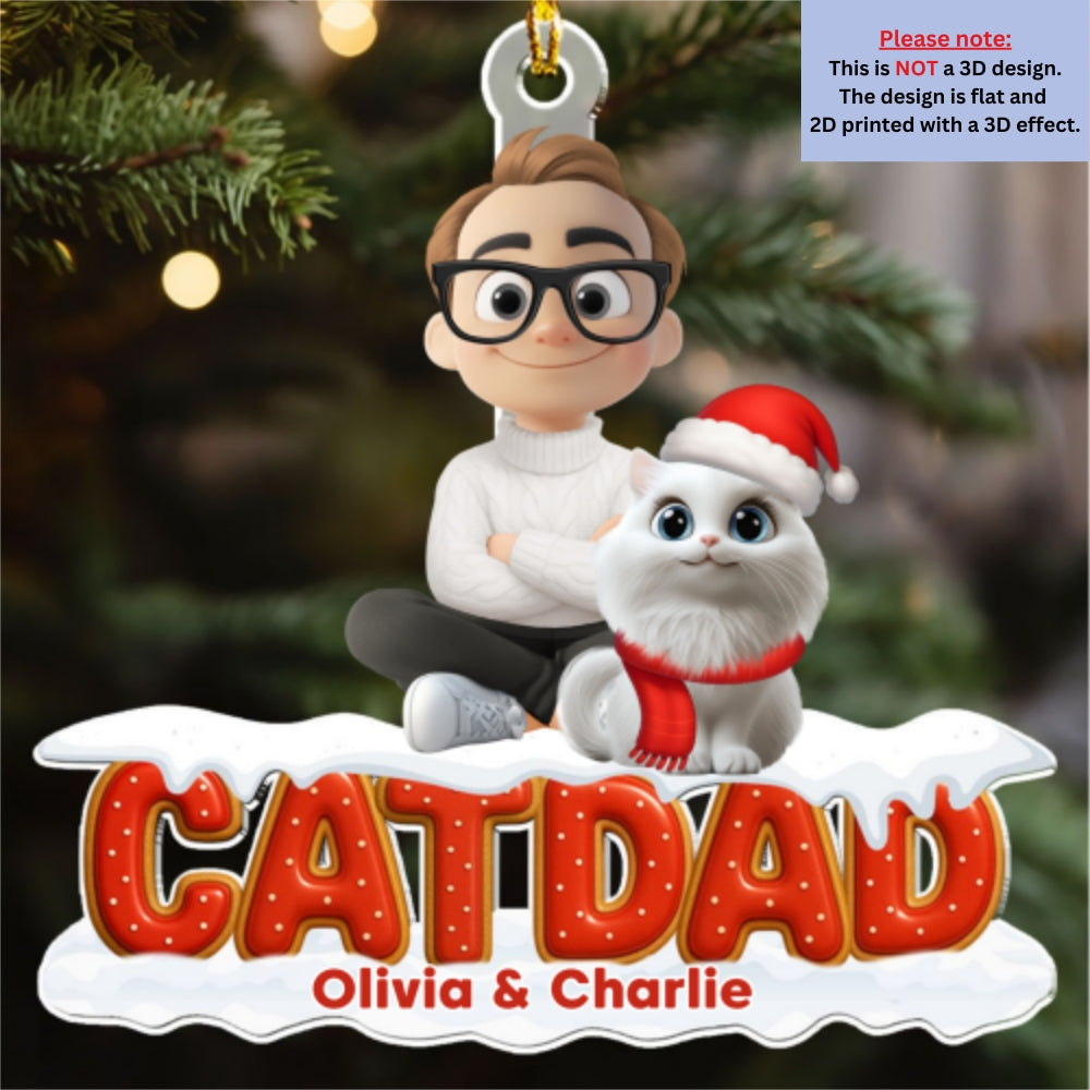 Custom Christmas Decor Home Birthday Gifts For Cat Lovers • Our Unbroken Bond Cat Ver - Personalized 3D Effect Acrylic Ornament