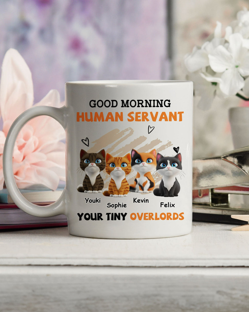 Custom Christmas Birthday Gifts For Cat Lovers • To My Human Servant Ver 2 - Personalized Coffee Mug