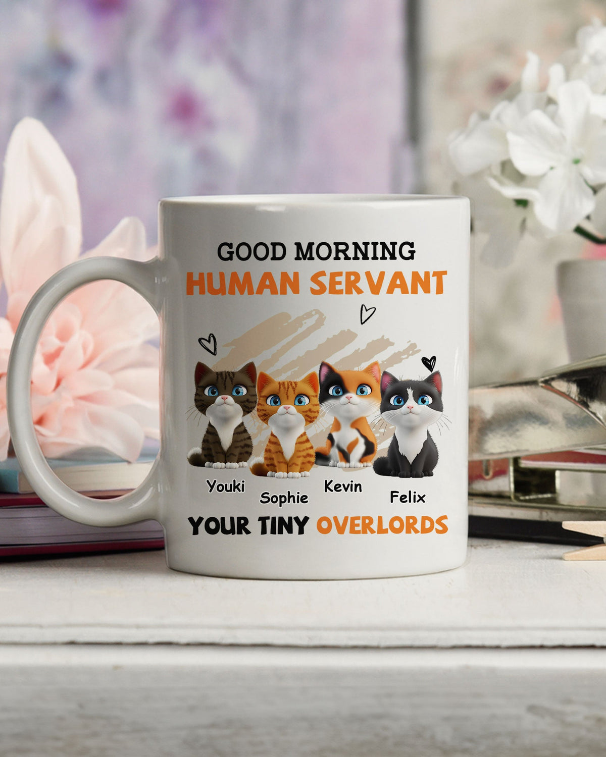 Custom Christmas Birthday Gifts For Cat Lovers • To My Human Servant Ver 2 - Personalized Coffee Mug