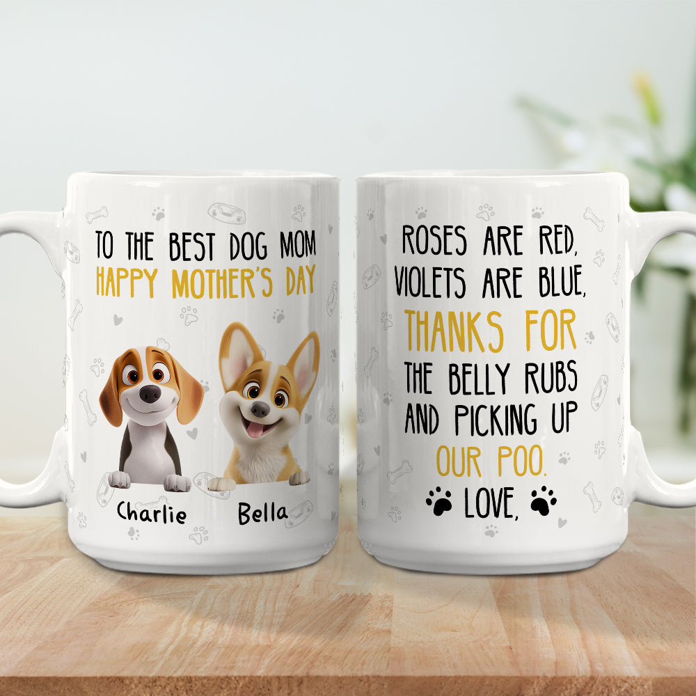 Custom Mother's day Birthday Gifts For Dog Mom, Dog Lovers • Picking Up Our Poo - Personalized Coffee Mug