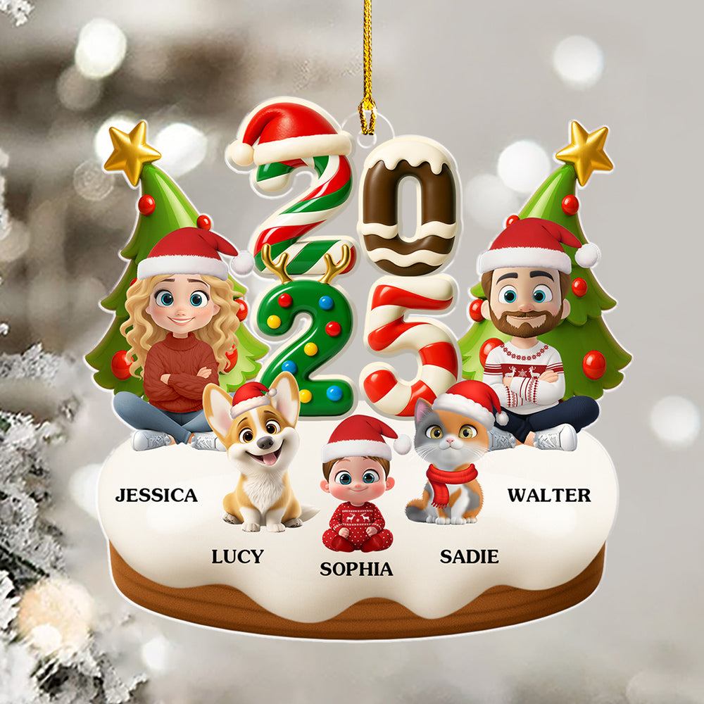 Custom Christmas Decor Home Birthday Gifts For Pet Lovers • First Snow Magic - Personalized Acrylic Ornament