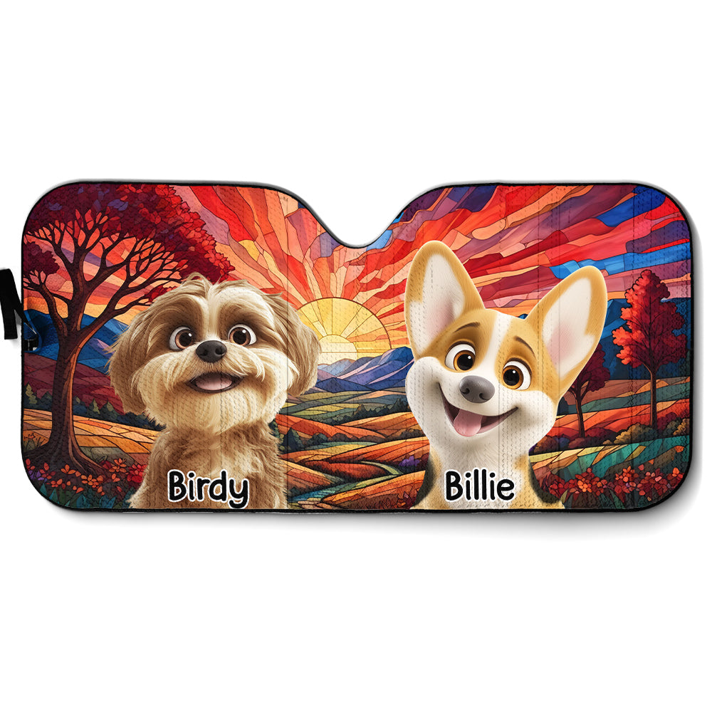 Custom Christmas Birthday Gifts Car Accessories for Dog Parents • Best Picture - Personalized Car Sunshade