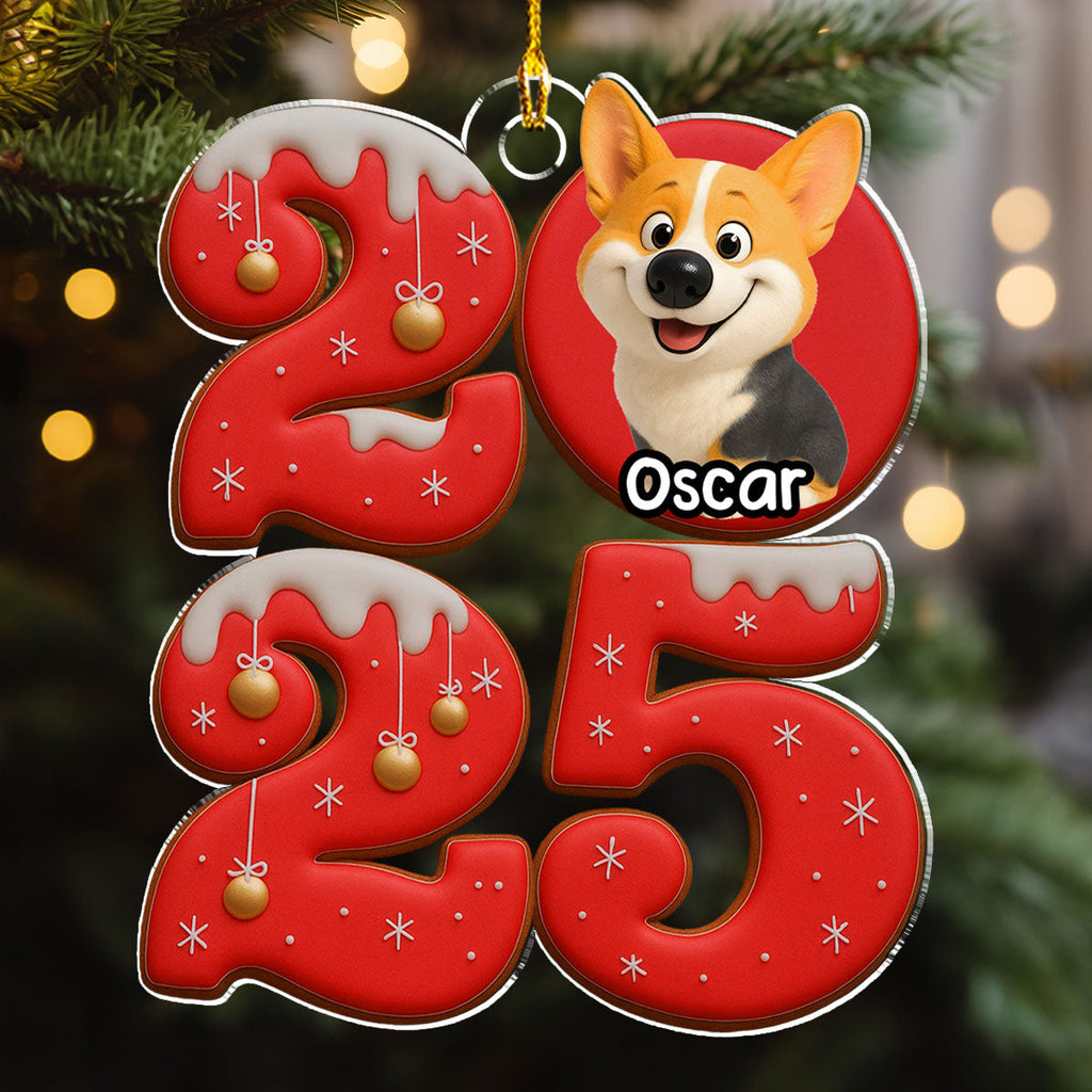 Custom Christmas Decor Home Birthday Gifts For Dog Mom, Dog Lovers • Another Year With You - Personalized Acrylic Ornament