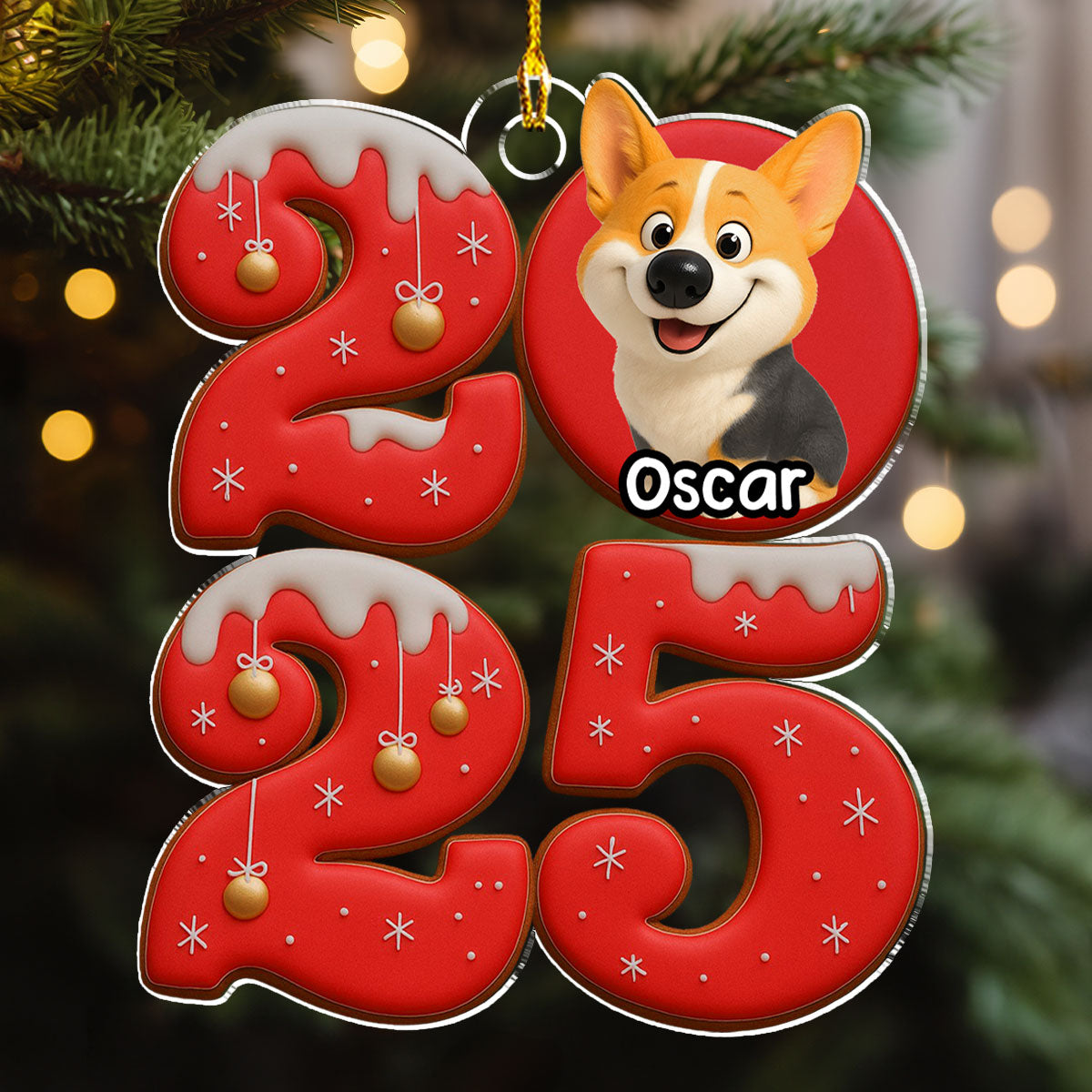 Custom Christmas Decor Home Birthday Gifts For Dog Mom, Dog Lovers • Another Year With You - Personalized Acrylic Ornament