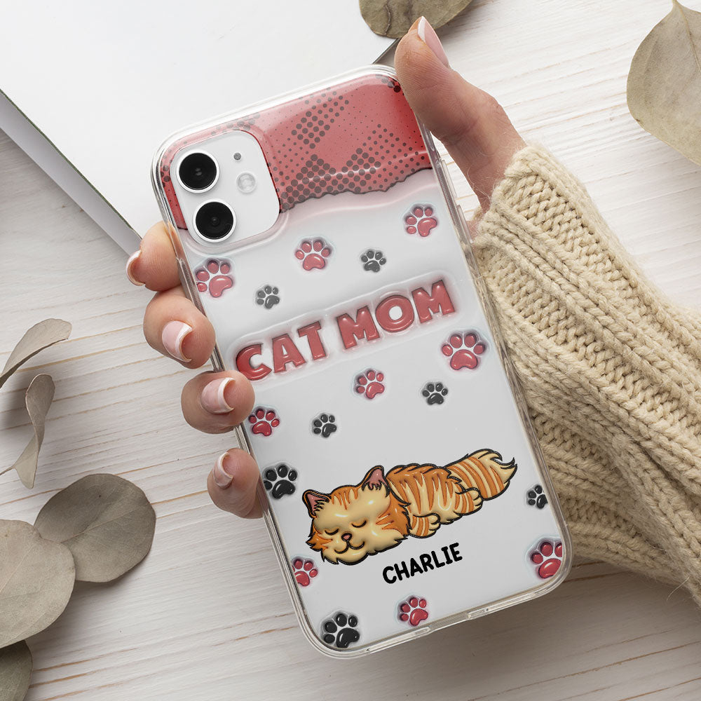 Cat Mom Version - Personalized 3D Inflated Effect Phone Case