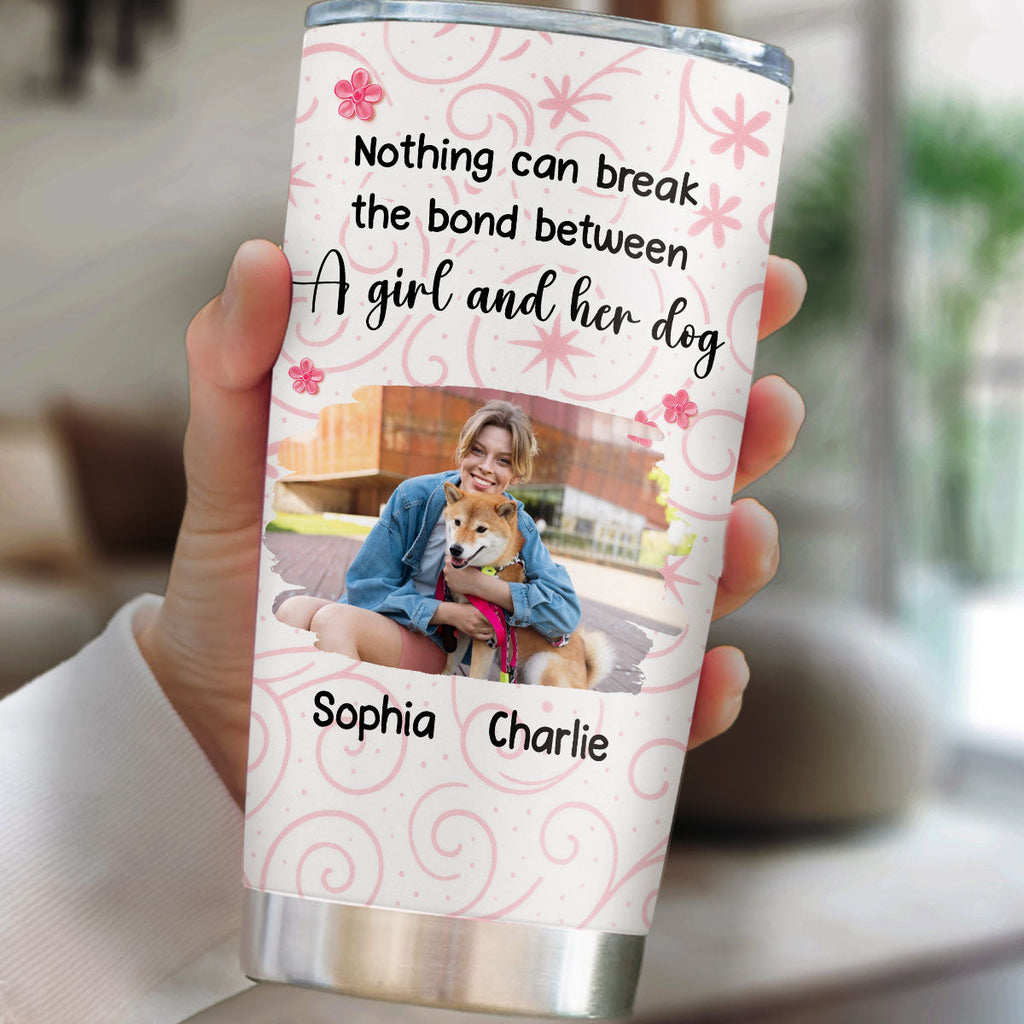 Custom Photo Christmas Birthday Gifts For Dog Lovers • Girls Are In Love With Dogs Photo - Personalized Tumbler