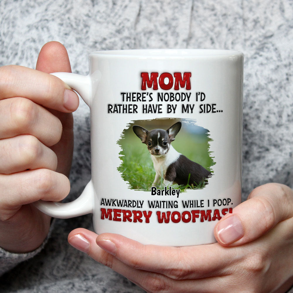 Custom Photo Christmas Birthday Gifts For Dog Lovers • While I Am Pooping Photo - Personalized 3D Inflated Effect Mug