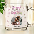 Custom Photo Christmas Birthday Gifts For Dog Mom, Dog Lovers • Cat Mom Lovely Chibi Version Photo - Personalized 3D Inflated Effect Glass Mug