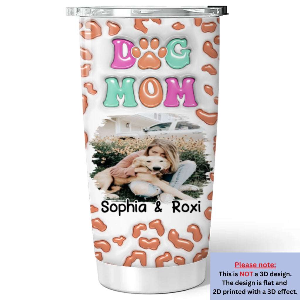Custom Photo Christmas Birthday Gifts For Dog Mom, Dog Lovers • No One Can Break Our Bond Photo - Personalized 3D Inflated Effect Tumbler