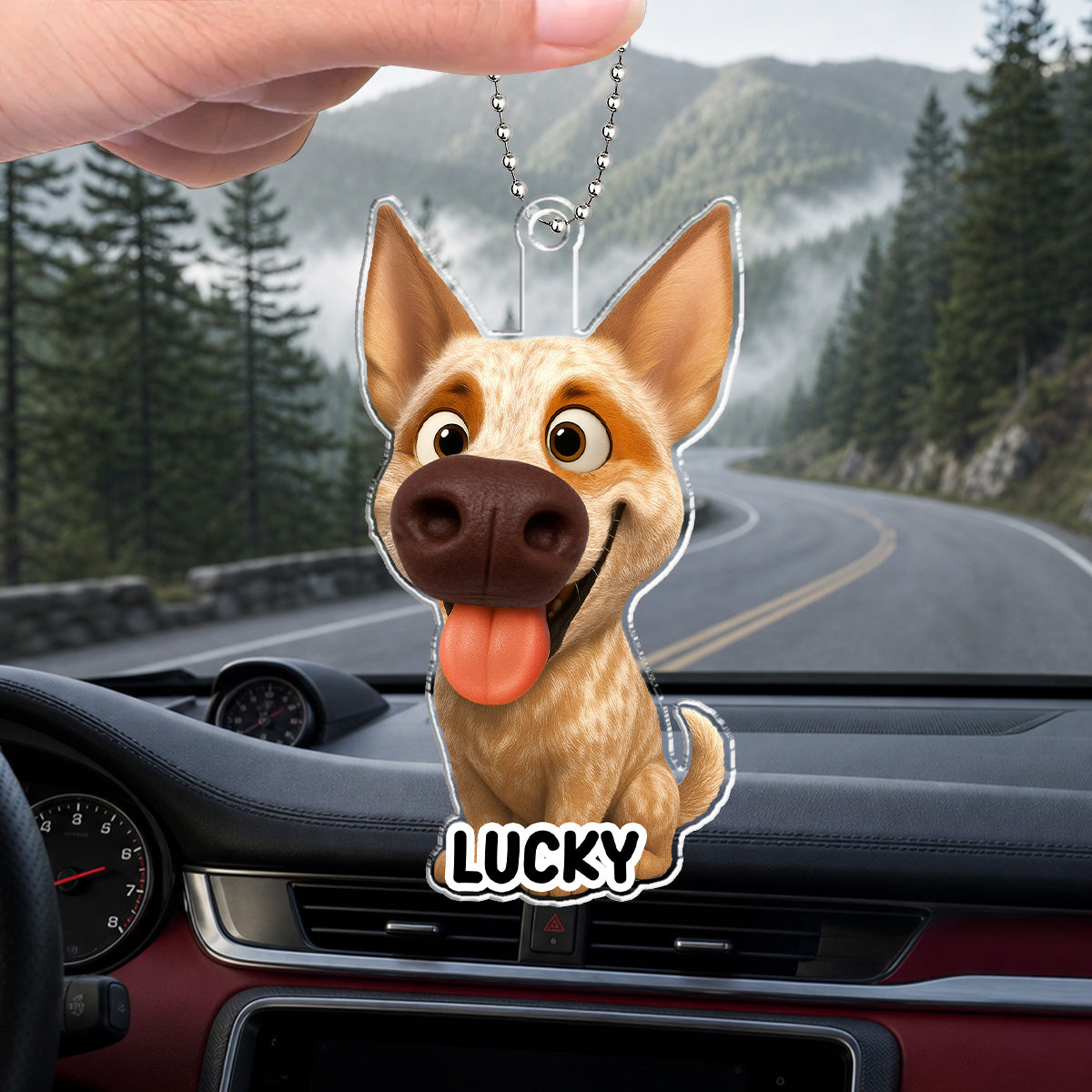 Boop My Nose - Personalized Nose Squishy Acrylic Car Ornament