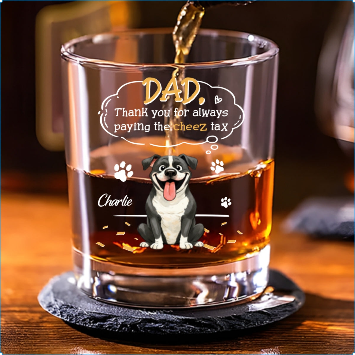 Paying It All - Personalized Whiskey Glass