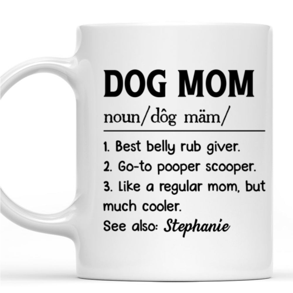 Custom Mother's day Birthday Gifts For Dog Mom, Dog Lovers • Dog Mom Definition - Personalized Coffee Mug