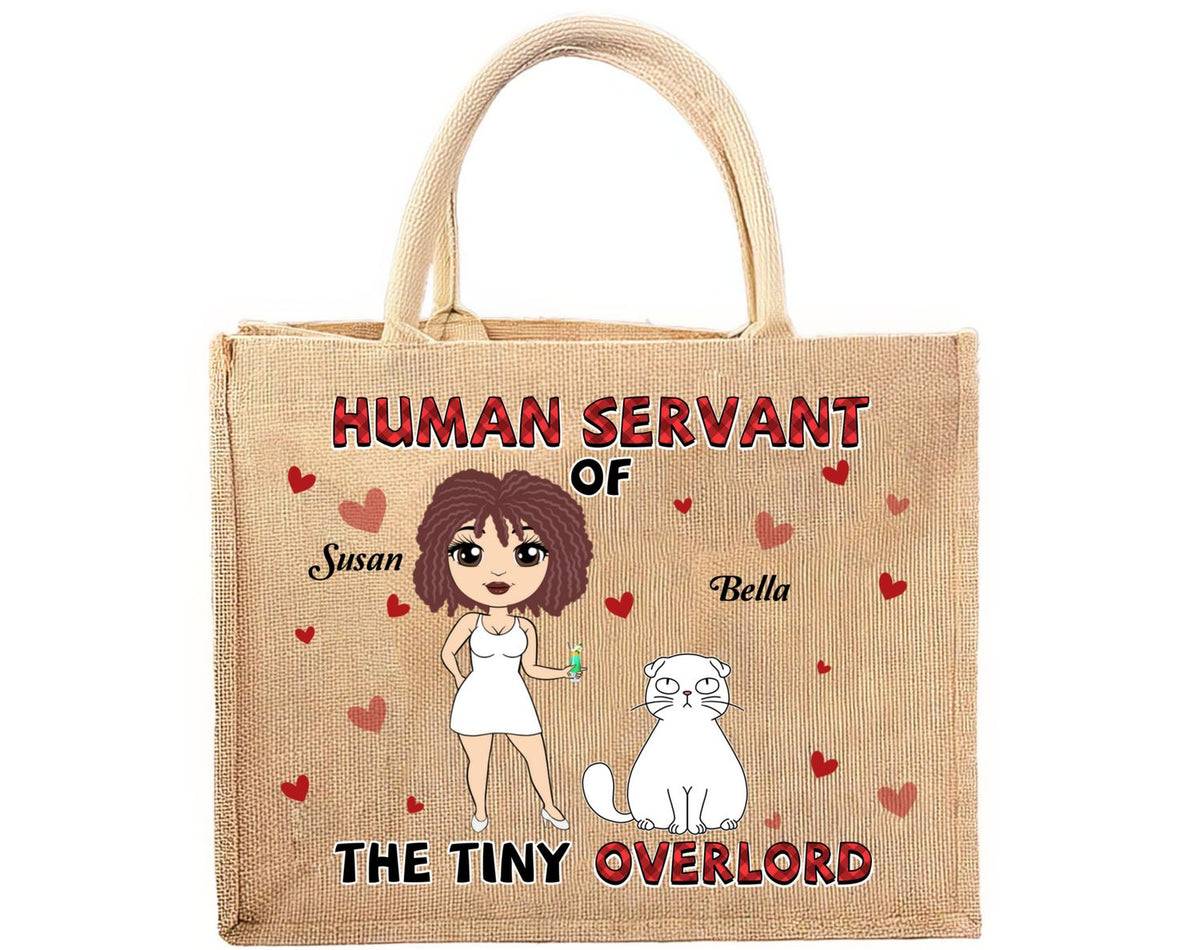 Cat Service - Personalized Jute Tote Bag