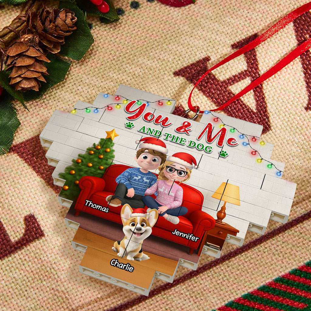 Custom Christmas Decor Home Birthday Gifts For Dog Lovers • In The Same Home - Personalized 3D Effect Heart Puzzle Ornament
