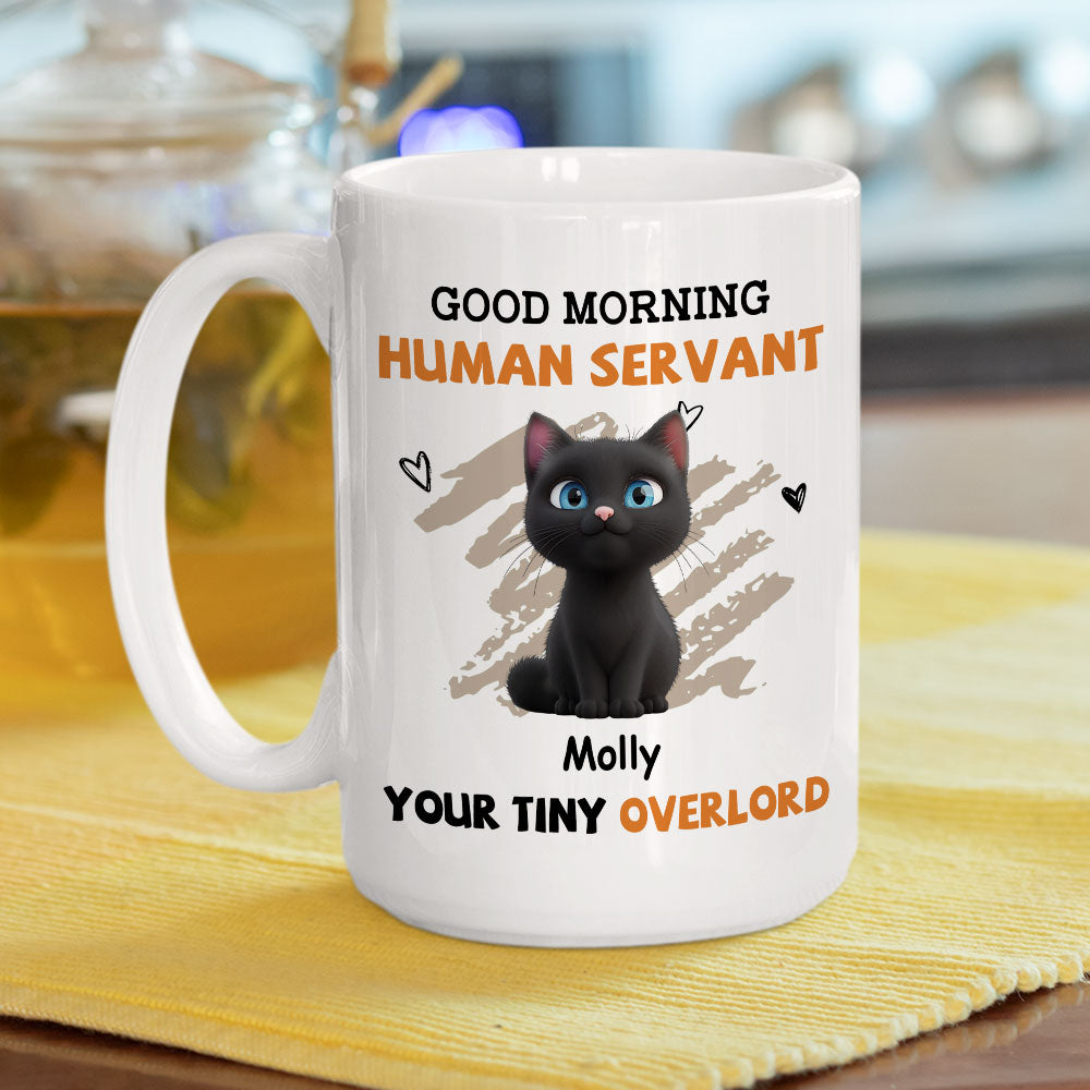 Custom Christmas Birthday Gifts For Cat Lovers • To My Human Servant Ver 2 - Personalized Coffee Mug