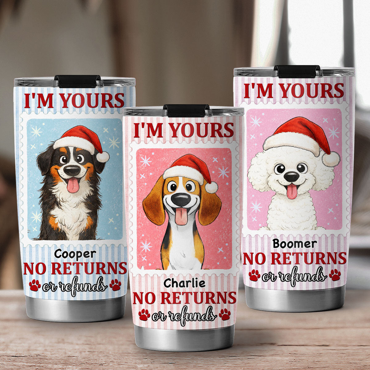 Custom Christmas Birthday Gifts For Dog Mom, Dog Lovers • Forever Your Dog - Personalized Tumbler