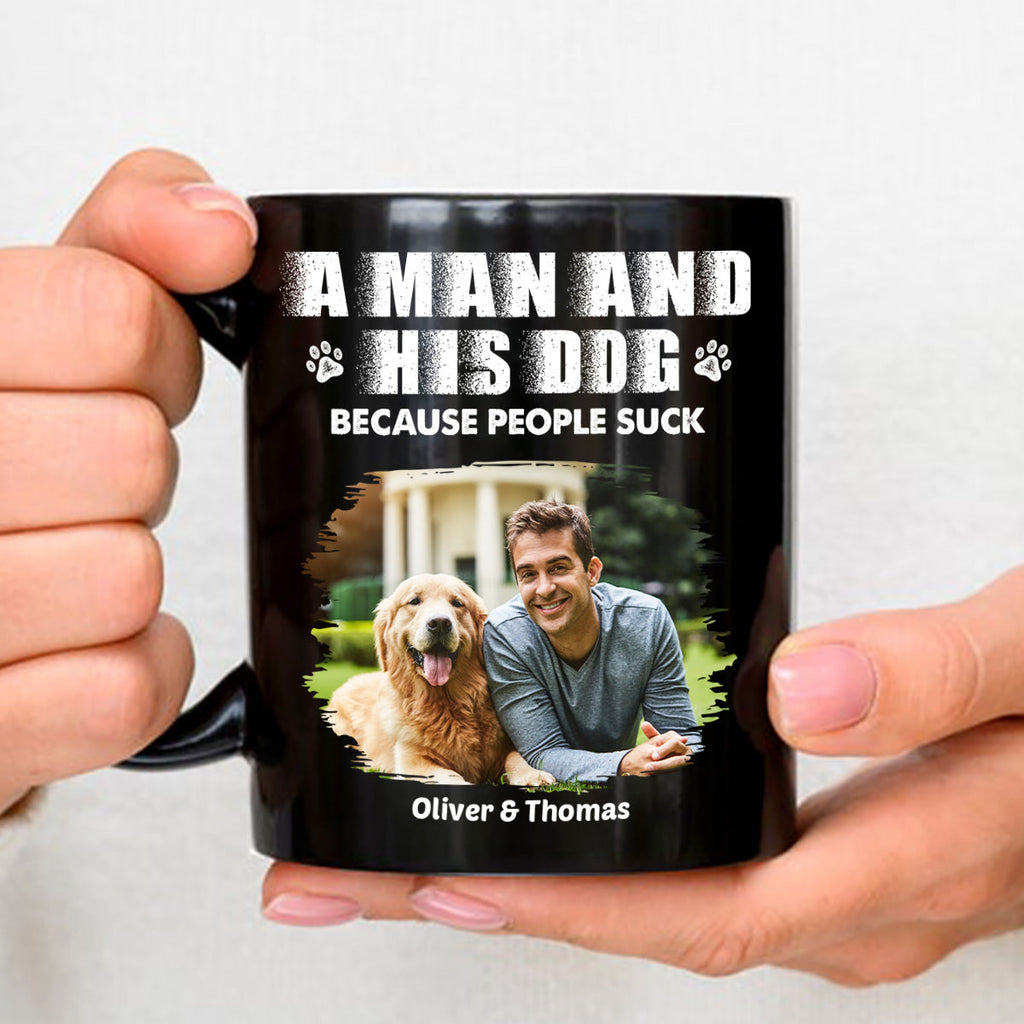 Custom Photo Christmas Birthday Gifts For Dog Dad, Dog Lovers • Not Suck Like You Photo - Personalized Coffee Mug