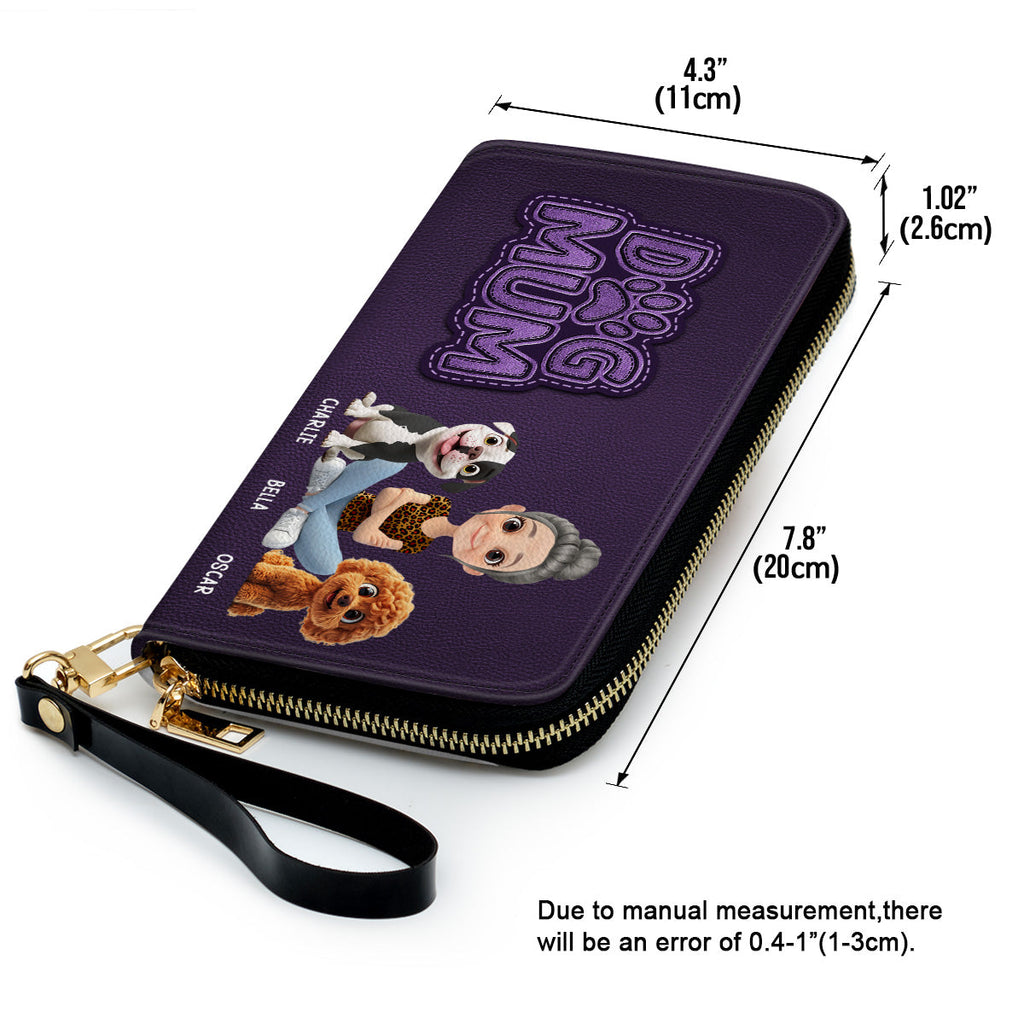 The Dog Mom - Personalized Leather Wallet