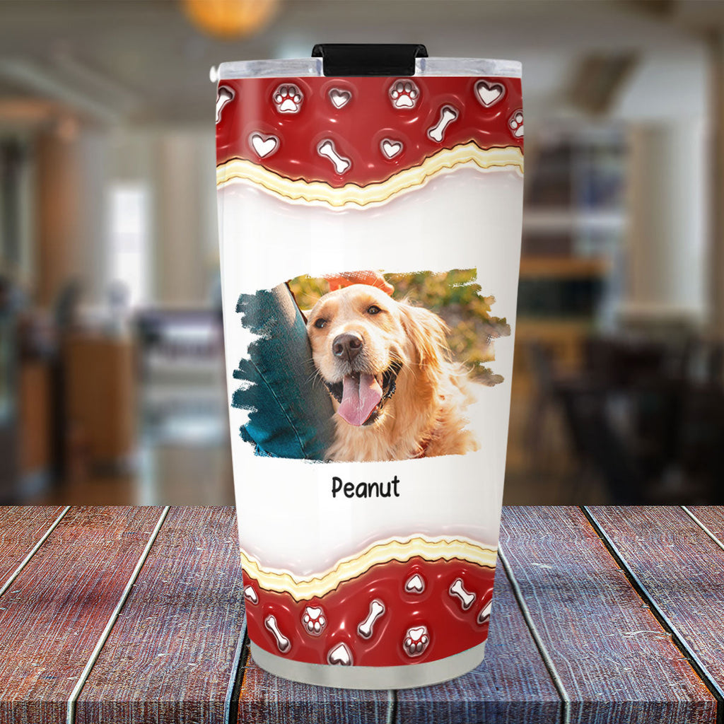 Custom Photo Mother's day Birthday Gifts For Dog Mom, Dog Lovers • Thank You For Being My Best Family Photo - Personalized 3D Inflated Effect Tumbler