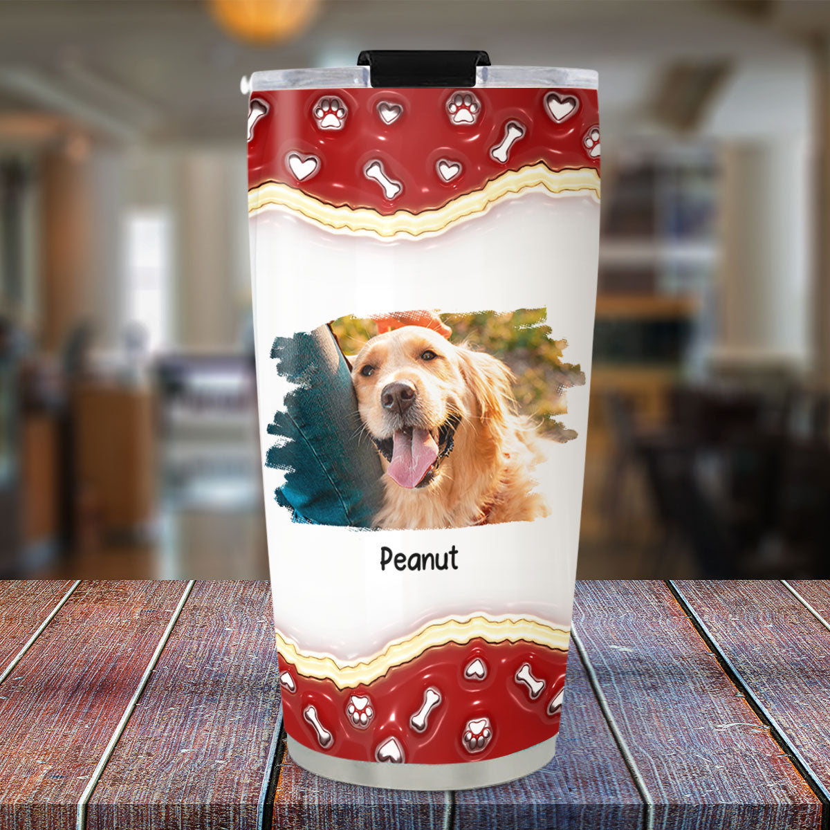 Custom Photo Mother's day Birthday Gifts For Dog Mom, Dog Lovers • Thank You For Being My Best Family Photo - Personalized 3D Inflated Effect Tumbler